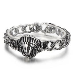 Nuovo Bracciale Da Uomo In Titanio Con Motivo Retrò Cool Chief Di Casting Jewelry