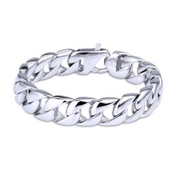 Bracciale Da Uomo In Titanio Annerito Con Catena Da Uomo