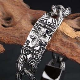 Bracciale In Titanio Con Motivo A Mirino E Gioielli Retrò Alla Moda