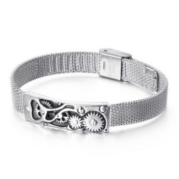 Orologio Da Uomo Con Catena E Bracciale Meccanico In Titanio Alla Moda