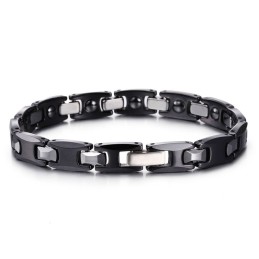 Coppia Squisita Di Bracciali In Titanio Nero