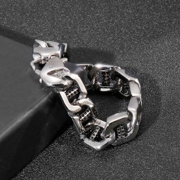 Bracciale Da Uomo In Titanio Chic Wind Hollow Dice Dot Hole Column