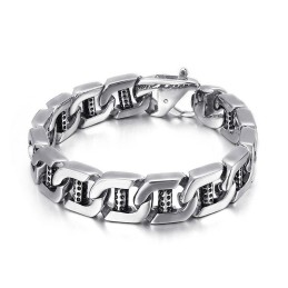 Bracciale Da Uomo In Titanio Chic Wind Hollow Dice Dot Hole Column