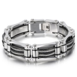 Bracciale Da Uomo In Titanio Con Corda Di Canapa E Filo D'Acciaio, Stile Semplice E Alla Moda