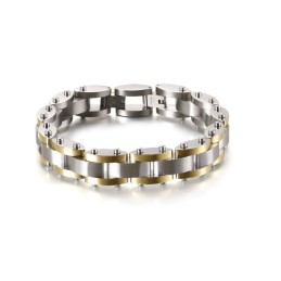 Combinazione Di Bracciale In Titanio Da Uomo Con Trama Pesante