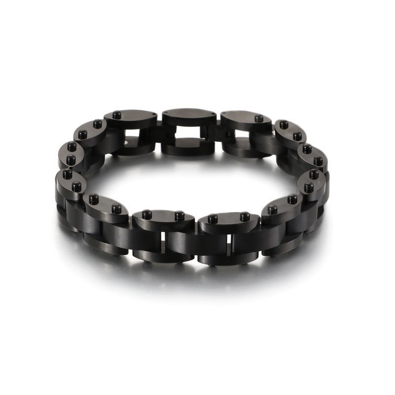 Combinazione Di Bracciale In Titanio Da Uomo Con Trama Pesante Combinazione Di Bracciale In Titanio Da Uomo Con Trama Pesante
