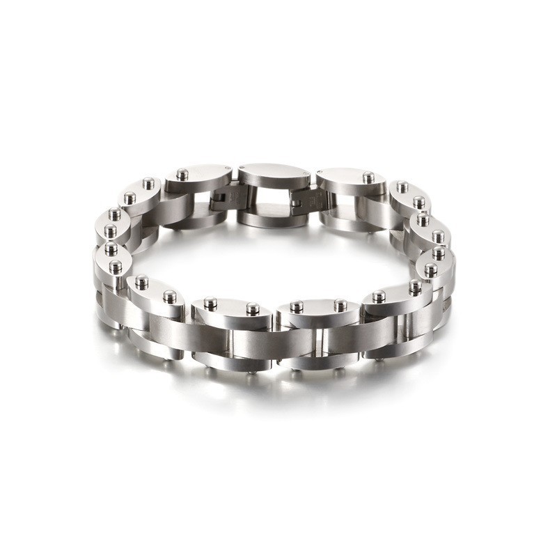 Combinazione Di Bracciale In Titanio Da Uomo Con Trama Pesante Combinazione Di Bracciale In Titanio Da Uomo Con Trama Pesante