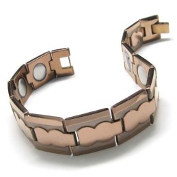 Bracciale Da Uomo In Carburo Di Tungsteno, Largo 13 Mm, Marrone