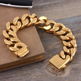 Bracciale Da Uomo In Titanio Alla Moda, Tipo Geometrico, A Sezione Spessa