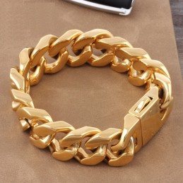 Bracciale Da Uomo In Titanio Alla Moda, Tipo Geometrico, A Sezione Spessa