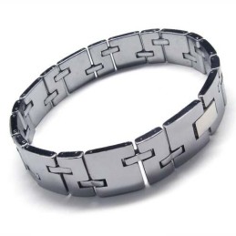 Nuovo Stile Bracciale Da Uomo In Carburo Di Tungsteno Largo 12 Mm