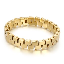 Bracciale Da Uomo In Titanio 18Kz Con Placcatura Sotto Vuoto