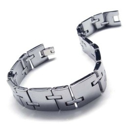 Nuovo Stile Bracciale Da Uomo In Carburo Di Tungsteno Largo 12 Mm