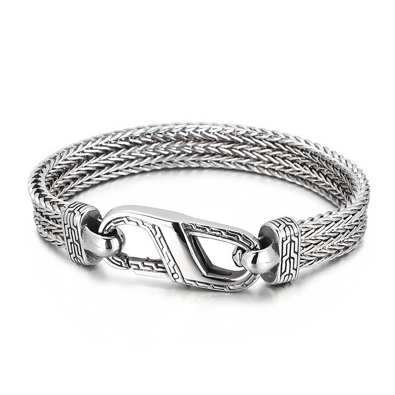 Bracciale Vintage In Titanio Con Motivo A Osso Di Drago Per Uomo Bracciale Vintage In Titanio Con Motivo A Osso Di Drago Per Uomo
