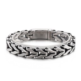 Bracciale Vintage In Titanio Con Osso Di Drago Per Uomo