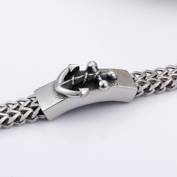 Bracciale In Titanio Con Ancora In Stile Chic Per Uomo