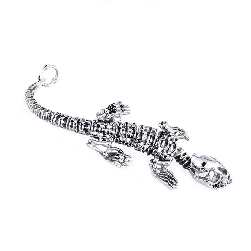 Bracciale In Titanio Per Uomo In Stile Retrò Esagerato E Chic Con Dinosauro Bracciale In Titanio Per Uomo In Stile Retrò Esagerato E Chic Con Dinosauro