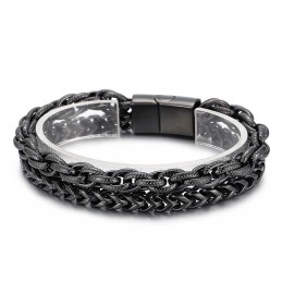 Bracciale In Titanio A Doppio Strato Con Placcatura Sottovuoto Alla Moda Per Uomo
