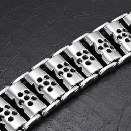 Bracciale In Titanio Con Teschio In Stile Chic Per Uomo