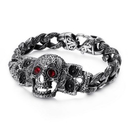 Bracciale In Titanio Con Croce E Zirconi