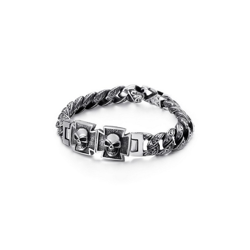 Bracciale In Titanio Con Croce E Zirconi Bracciale In Titanio Con Croce E Zirconi