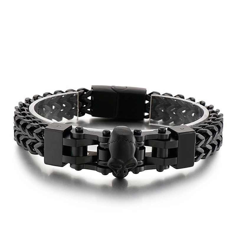 Bracciale In Titanio Da Uomo Con Teschio Hip Hop Bracciale In Titanio Da Uomo Con Teschio Hip Hop