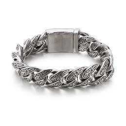 Bracciale Vintage In Titanio Da Uomo Con Fiore Fresco, Nuovo Di Zecca