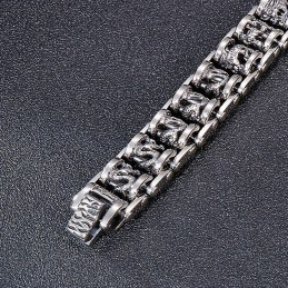 Bracciale Da Uomo In Titanio Con Catena Per Bicicletta A Forma Di Drago Retrò E Cool