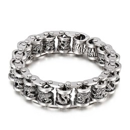 Bracciale Da Uomo In Titanio Con Catena Per Bicicletta A Forma Di Drago Retrò E Cool