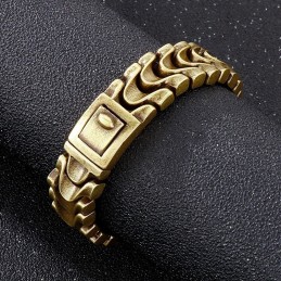 Bracciale Vintage Da Uomo In Titanio Con Osso Di Drago