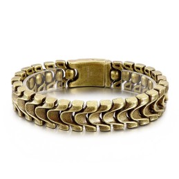 Bracciale Vintage Da Uomo In Titanio Con Osso Di Drago