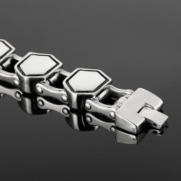Bracciale Da Uomo Geometrico In Titanio Alla Moda