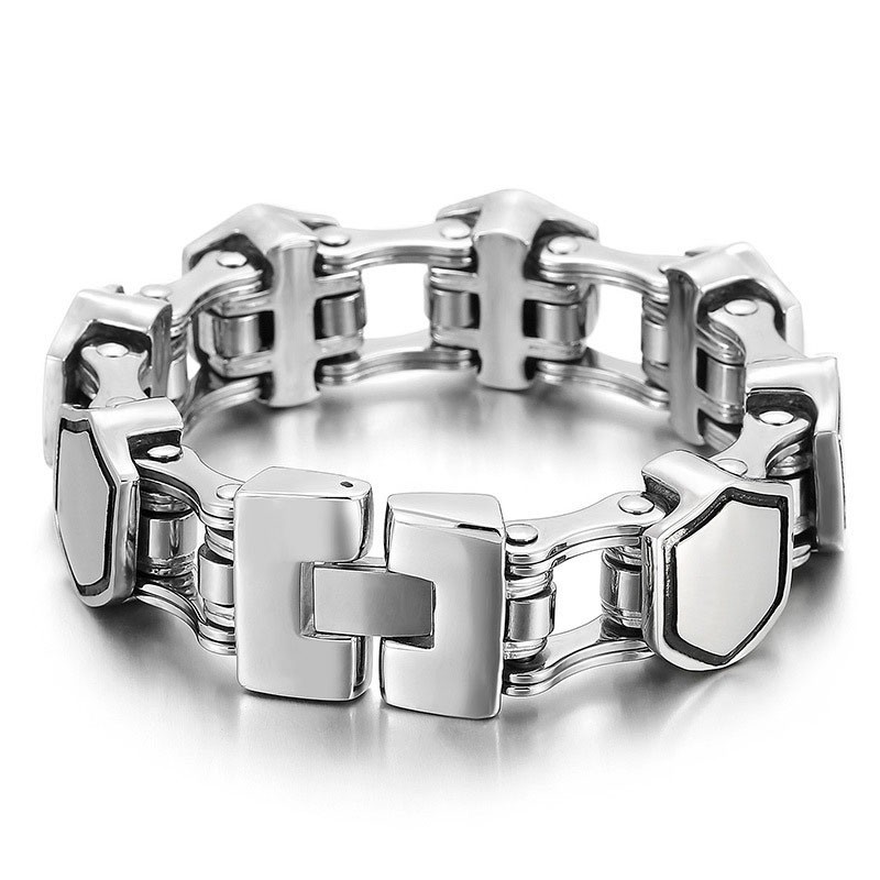 Bracciale Da Uomo Geometrico In Titanio Alla Moda Bracciale Da Uomo Geometrico In Titanio Alla Moda