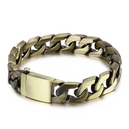 Bracciale In Bronzo E Titanio Da Uomo Alla Moda Hiphop