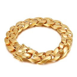 Bracciale Da Uomo In Titanio Con Teschio, Stile Hip-Hop