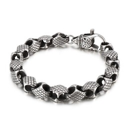Bracciale Da Uomo Geometrico Retrò, Elegante Bracciale In Titanio