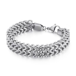 Bracciale In Titanio A Doppio Strato Con Catena A V Overlord Per Uomo