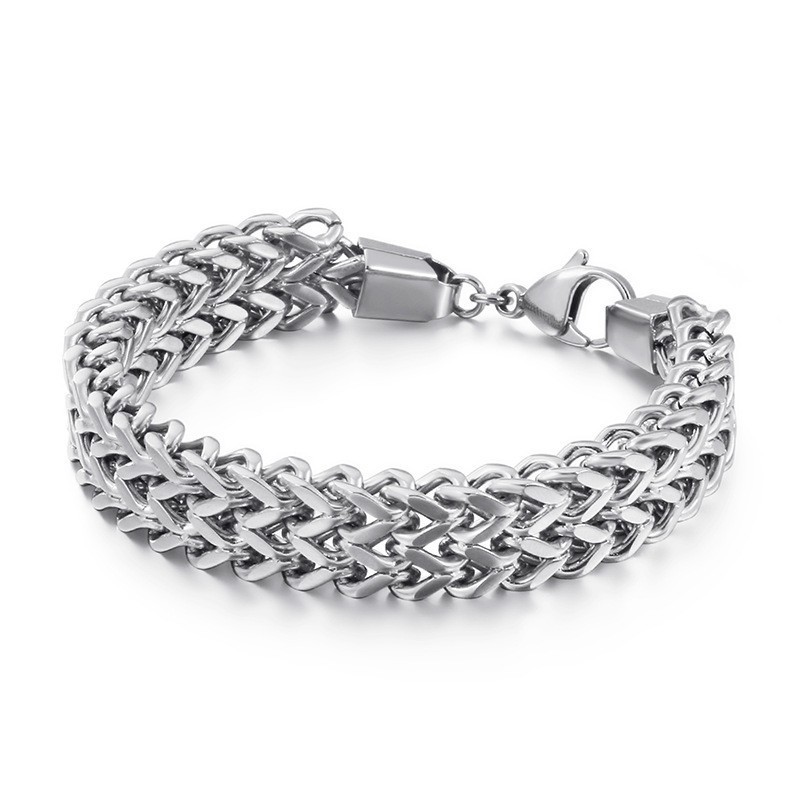 Bracciale In Titanio A Doppio Strato Con Catena A V Overlord Per Uomo Bracciale In Titanio A Doppio Strato Con Catena A V Overlord Per Uomo