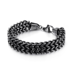 Bracciale In Titanio A Doppio Strato Con Catena A V Overlord Per Uomo