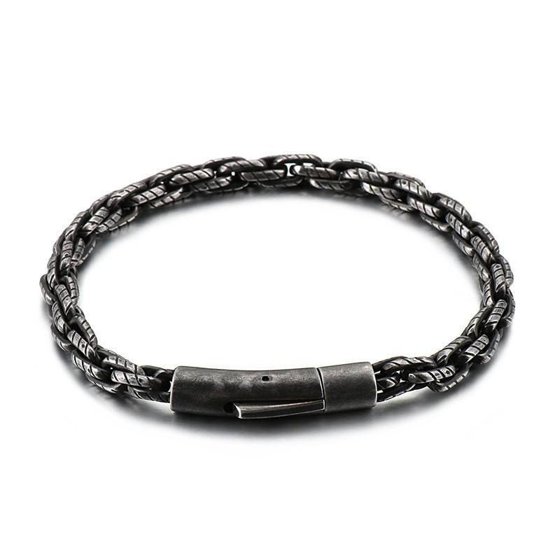 Braccialetti Da Uomo In Titanio Stile Retrò Hip Hop Braccialetti Da Uomo In Titanio Stile Retrò Hip Hop