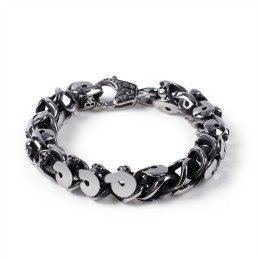 Bracciale Da Uomo Alternative Chic Con Teschio In Titanio