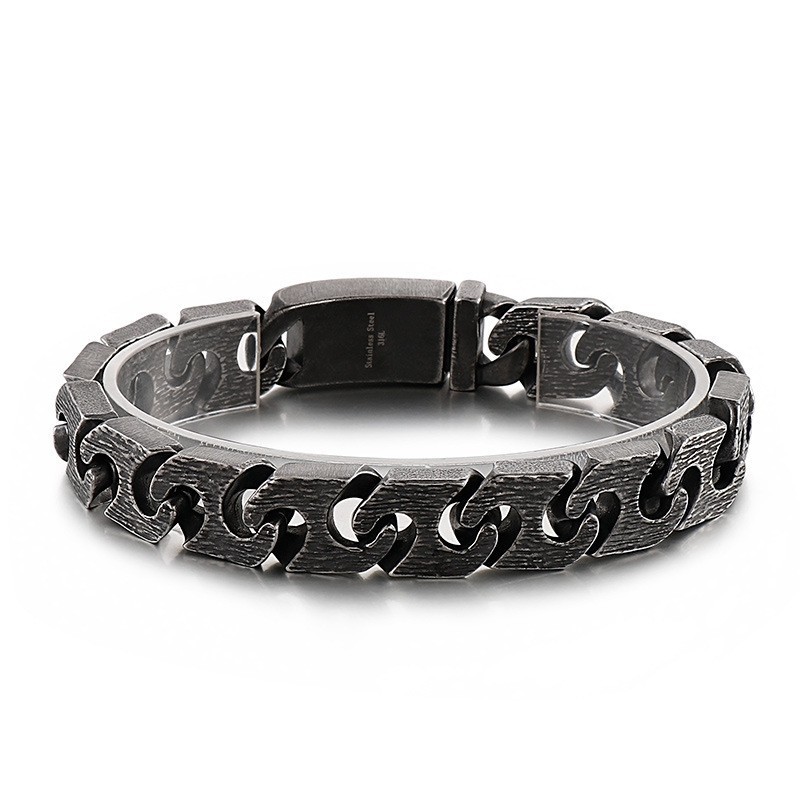 Bracciale In Titanio Vintage Geometrico Chic Per Uomo Bracciale In Titanio Vintage Geometrico Chic Per Uomo