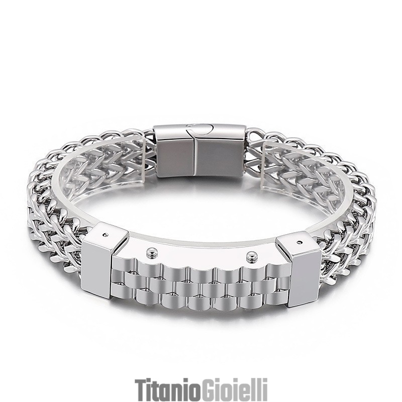 Bracciale In Titanio Da Uomo In Stile Hip-Hop Alla Moda