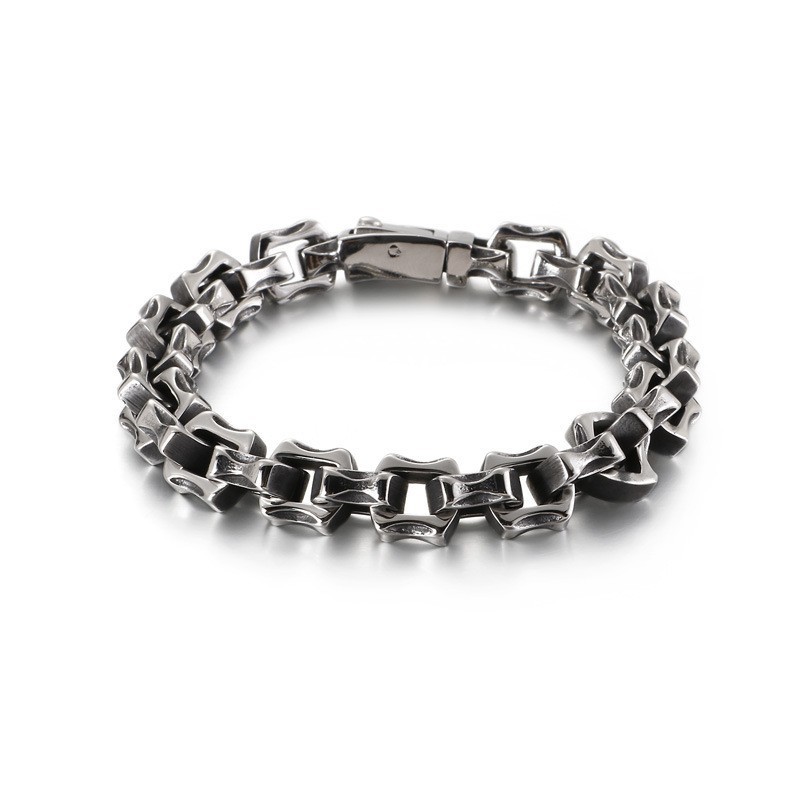 Bracciale In Titanio Quadrato Irregolare Per Uomo Bracciale In Titanio Quadrato Irregolare Per Uomo