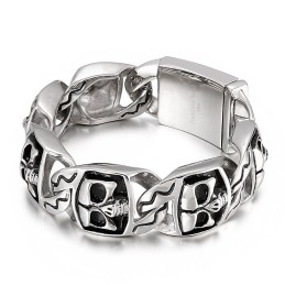 Bracciale In Titanio Da Uomo Con Teschio Cool