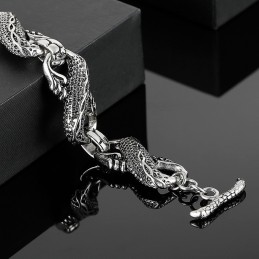 Bracciale Da Uomo In Titanio Con Drago