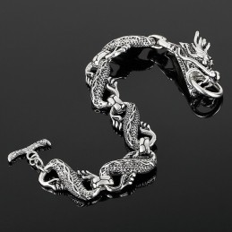 Bracciale Da Uomo In Titanio Con Drago