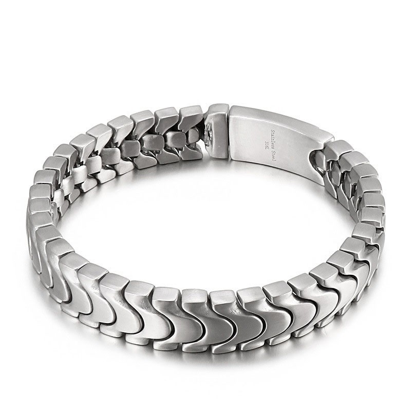 Bracciale Da Uomo In Titanio Alla Moda Con Superficie Sabbiata Bracciale Da Uomo In Titanio Alla Moda Con Superficie Sabbiata