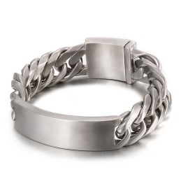 Bracciale Da Uomo In Titanio Con Faccia Di Sabbia, Stile Gotico Rock Chic
