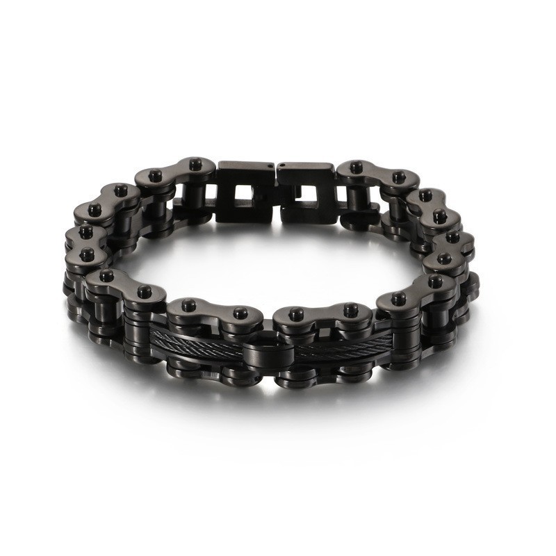 Bracciale Tide Da Uomo In Titanio, Bracciale A Catena Da Motociclista Rock Bracciale Tide Da Uomo In Titanio, Bracciale A Catena Da Motociclista Rock